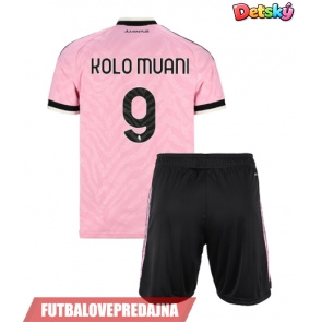Lacne Dětský Futbalové dres Juventus Randal Kolo Muani #9 2026-27 Krátky Rukáv - Preč (+ trenírky)